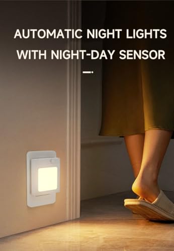 Image of Blackt Electrotech BT81S8 230V LED Night Light Plug-in with Dusk to Dawn Sensor, Stepless Dimmable, Warm White, Adjustable Brightness for Kids, Bedroom, Hallway, Stairs, Indoor Use (1)