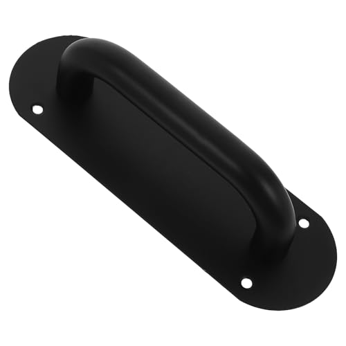 Ciieeo Manija de Puerta Pequeña de Acero Inoxidable Negra Manija Resistente para Puertas Cortafuegos y Correderas Repuesto Funcional para Uso Comercial y Residencial