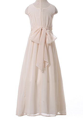 Happy Rose Flower Girl's Dress Party Dresses Juniors Long Bridesmaid Dress Ivory Cream 12 #TOP3