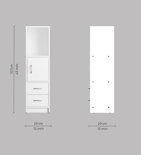 Image of Henry Multipurpose Storage Cabinet | Engineered Wood | Free-Standing Design | White Finish | Spacious & Durable | Easy Knock-Down Assembly
