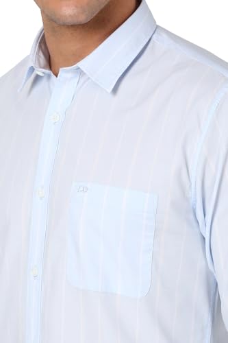 Image of Peter England Men Cotton Slim Fit Stripe Shirt