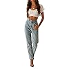 LYANER Women's Ruffle Short Sleeve Tie Up Back Crop Top Off Shoulder Bardot Blouse White Small