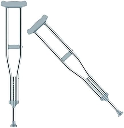 Aluminum Underarm Crutches,Adjustable Adult Crutches for Walking,Lightweight Medical Accessories, Non-Slip Walking Stick