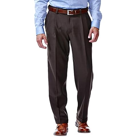 Haggar Men's Sustainable Dress Pants with Expandable Waistband Cover