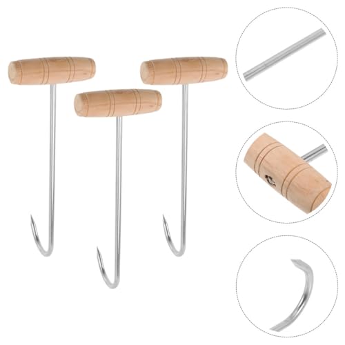 Calzador de acero inoxidable con mango de madera duradero para botas pack de 3 7
