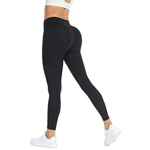 VOXGET Seamless Leggings for Women High Waisted Soft Slim Tummy Control 7/8 Length Leopard Pattern Yoga Pants for Workout