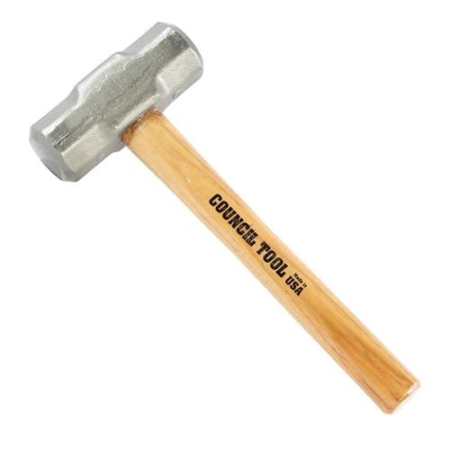 COUNCIL TOOL Sledge Hammer - 10 lb. Double Face Hall Sledge with 16" Wooden handle & Forged Steel Head, Made in the USA - PR100016