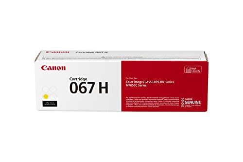 Image of Canon Genuine 067 Yellow Toner Cartridge High Capacity Compatible with LBP633Cdw, LBP632Cdw, MF652Cdw, MF653Cdw, MF654Cdw, MF656Cdw