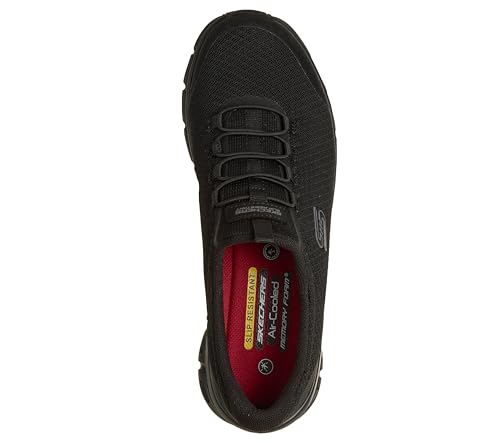 Image of Skechers Women's Mesh Bungee Slip-On Sneaker with Glide-Step Slip Resistant Outsole