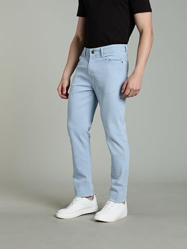 Image of INKD Men's Classic Regular Fit Jeans with 5 Pocket Styling | Mid- Rise | Soft & Stretchable | Men's Bottomwear (Available in Plus Sizes)