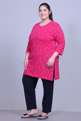 Image of RYSH Women's Plus Size Printed Longline Tops | Printed longline tops in multiple colours and plus sizes