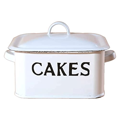 POCHY Extra Large White Farmhouse Bread Box - Stylish Metal Bread Holder for Countertop, Stores 2+ Breads with Elegance