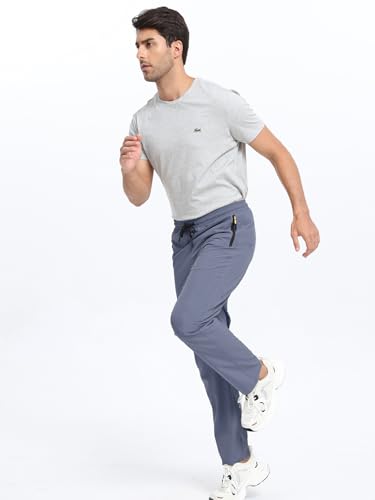 Image of Men's Lightweight Hiking Pants Elastic Waist Water Resistant Quick-Dry Sweatpants for Running Traveling Outdoor Work