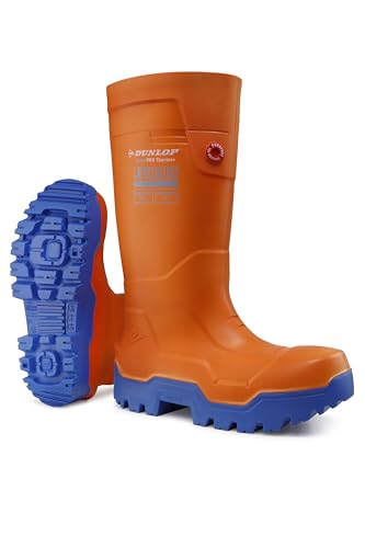 Image of DUNLOP Purofort FieldPRO - Work boots for Men & Women - Waterproof Safety boots with Soft Toe - Chemical and Slip Resistant - Green /Black - Size 3-14