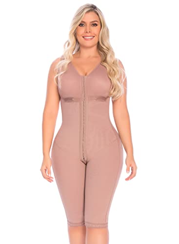 DELIÉ by Fajas DPrada 9052 Fajas Colombianas Reductoras y Moldeadoras Post Surgery Compression Garment, Brown, Small DELIÉ by Fajas DPrada 9052 Fajas Colombianas Reductoras y Moldeadoras Post Surgery Compression Garment, Brown, Small