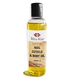 Simply Pure Hydrating Nail & Cuticle Oil – 4 oz Vanilla Fragrance – Strengthens Nails, Softens Cuticles, Fast-Absorbing Jojoba & Vitamin E Oil for Dry Skin, Hands, Feet, Elbows, and Body Care
