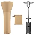 COSTWAY Patio Heater Cover, Waterproof Outdoor Heater Cover with Zipper and Storage Bag, Sun Snow Resistant Dustproof Cover for Tabletop Propane Heater Outdoor, 87"H x 34"D x 19"B, Beige