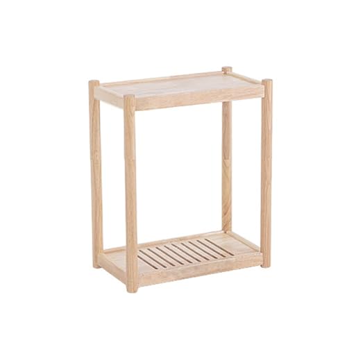 Soporte de torre de computadora de madera para PC, soporte de CPU móvil multi-nivel con ruedas invisibles para oficina y hogar (Pequeño)