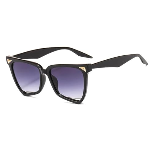 Lunettes de soleil pour femmes style punk chic et rétro aux verres transparents branchés