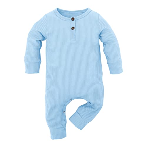 Newborn Baby Boy Girl One Piece Romper Jumpsuit Solid Ribbed Baby Boy Clothes Onesies Outfits