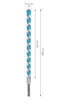 Bosch 1x EXPERT HEX-9 MultiConstruction Bohrer (für Beton, Weiche Fliesen, Ø 12,00 mm, Professional Zubehör Bohrmaschine/Schrauber) – Ansicht 3