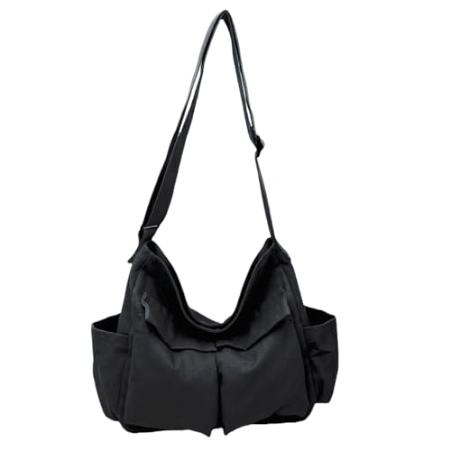 Cute Canvas Tote Bag for School/Work/Travel, Large Crossbody Messenger Bag Laptop Shoulder Bag