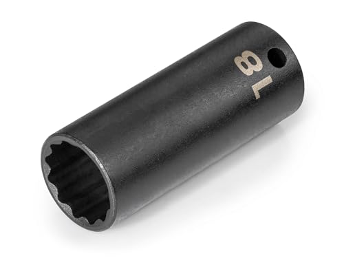 Image of TEKTON 3 /8 Inch Drive x 18 mm Deep 12-Point Impact Socket | SID13318