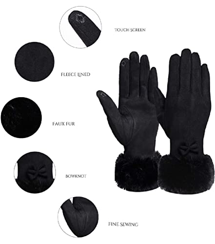 Womens Winter Gloves Touchscreen Texting Warm Lining Cold Weather Gloves Christmas Gifts #TOP1