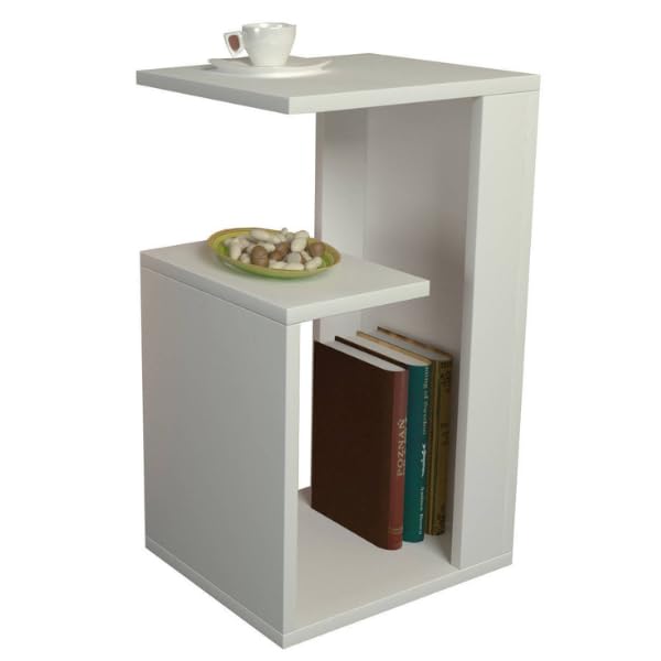 Wooden Art Coffee Table Sister - Soporte para Tazas de café, Color Blanco