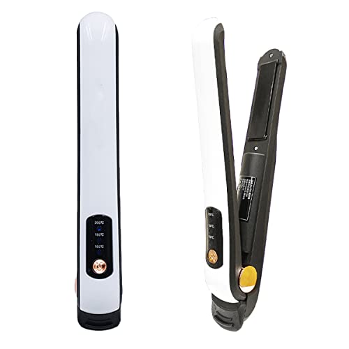 DOKIAUTO 2 en 1 mini peinado inalámbrico plancha plana y rizador de pelo iónico Cover