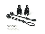 IVYSUN Replacement Shade Parts, Bungee Tie Down Kit for Coolaroo Outdoor Exterior Roller Sun Shade,Canopy,Pergola Covers (Black,1 Set)