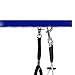 Downtown Pet Supply - Portable Dog Grooming Arm with Loop & Clamp for Pet Grooming Table - Dog Grooming Supplies 27in Foldable Blue Steel Arm with S/M (19 or 21in) No Sit Haunch Holder