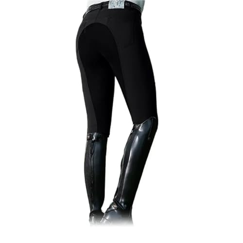 MKLHAVB Pantalones de equitación, Ropa for Mujer y Hombre, Pantalones de Cintura Alta a la Moda, Pantalones de Ciclismo, Pantalones Lisos.(Black,L)