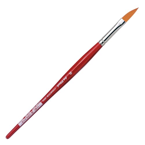 Image of da Vinci Watercolor Series 5587 CosmoTop Spin Paint Brush, Slant Liner Synthetic with Red Handle, Size 10 (5587-10)
