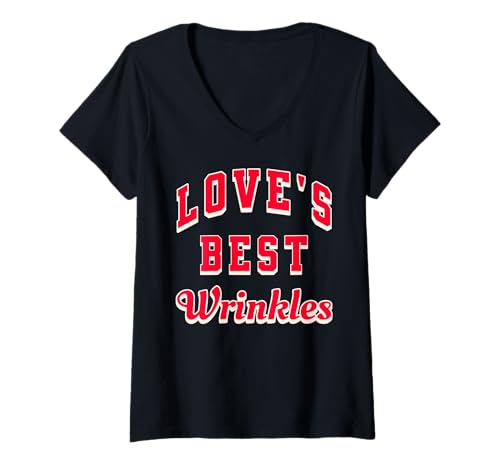 Femme Les Plus Belles Rides Charme et Douceur poétique T-Shirt avec Col en V