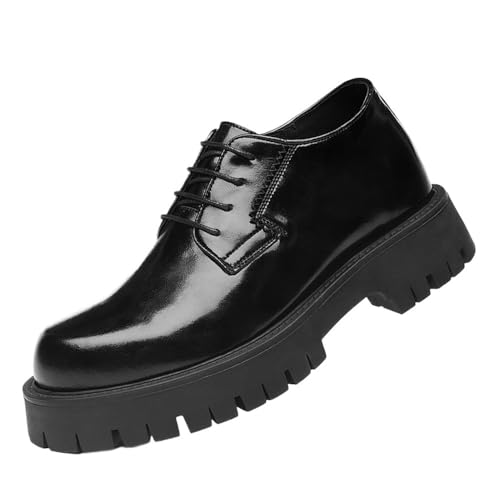 Men's Elevator Dress Shoes Genuine Leather Hidden Height Increasing Formal Casual Business Footwear Quality Soft Sole Shoes for Men