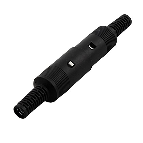 Aexit Plastic Handle Distribution electrical DIN 5 Pin Male Female Jack S-Video Socket Connector 55mm Long Pair