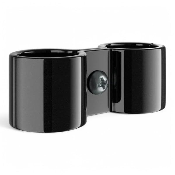 20 Pack! Black Post Clamp – Durable, Secure Connection for Wire Shelving Units, Easy to Install, Space-Saving Solution, Heavy-Duty Support Pack