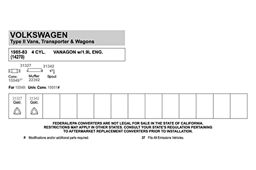 Image of Walker Quiet-Flow SS 22392 Direct Fit Exhaust Muffler for Cadillac Brougham