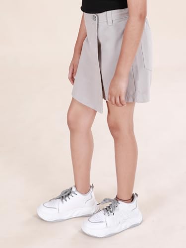 Image of KiddoPanti Girls Denim Over Lap Shorts