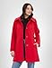 Michael Kors Women's Single Breasted Raincoat with Detachable Hood, Red, Small