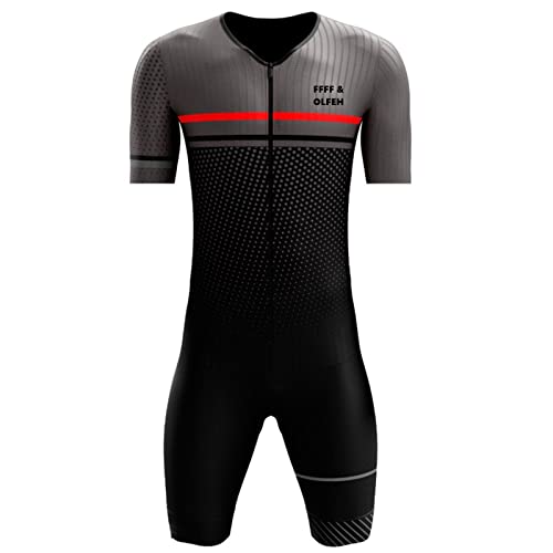 Produktfoto von Herren Fahrrad Skinsuit, 3D-gepolsterter, atmungsaktiver, schnell trocknender Triathlon-Anzug – Kurzarm Duathlon&hellip;