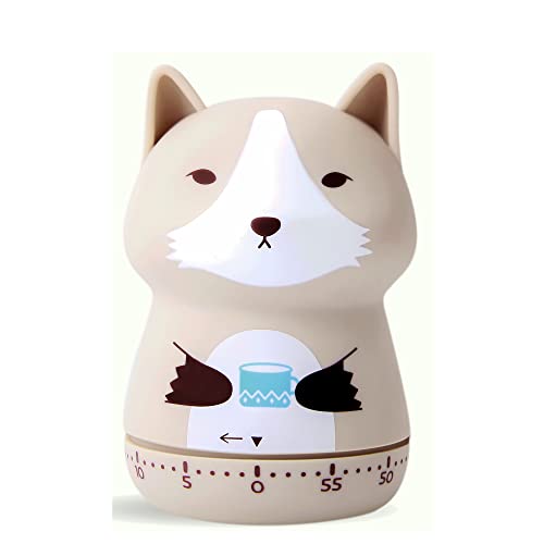 NUOSWEK Mechanical Kitchen Timer, Cute Animal Timer for Kids, Wind Up 60 Minutes Manual Countdown...