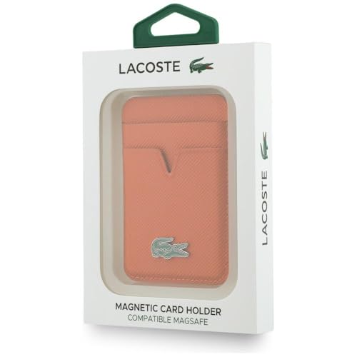 Cartera MagSafe Lacoste Petit Pique naranja tarjetero móvil 5