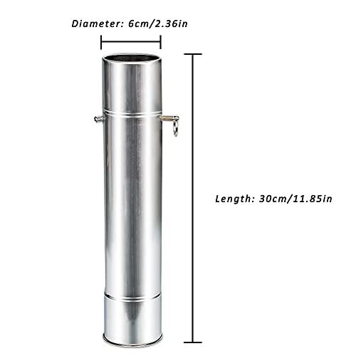 SoloWilder 2.36 inch Stove Pipe with Damper Thickened Heat-resistant Chimney Pipe Fume Extraction 30cm/11.8in - Image 3