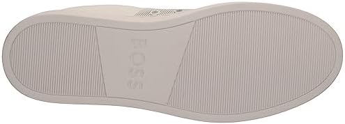BOSS Men's Tonal Mix Material Cupsole Low Profile Sneaker, Crisp White, 13 | Image 3