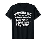 Intelligence Test Adult Humor Funny Sarcasm Graphic Short Sleeve T-Shirt