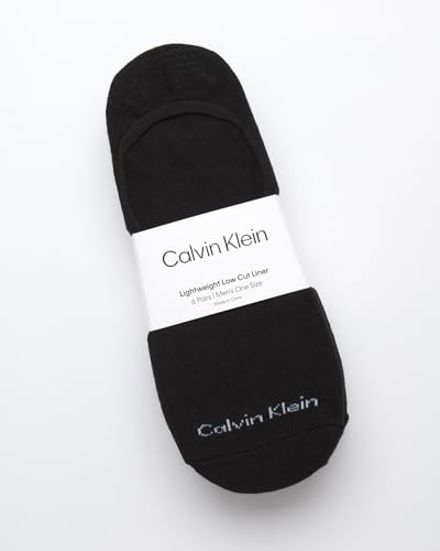 Calvin Klein Men's No Show Socks - 6 Pack Soft Cotton Blend Invisible Liners Loafer Socks for Men with Heel Grip (Size 7-12)2