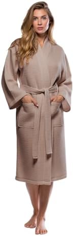 Lightweight Long Waffle Kimono Unisex Spa Robes For Women And Men