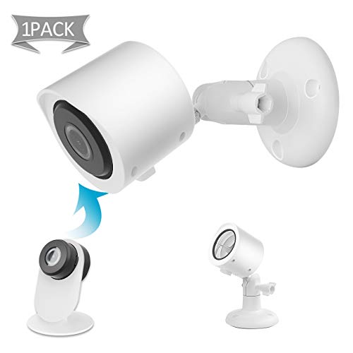 HOLACA Yi Home Camera 3 Soporte de montaje en pared, resistente a la intemperie, montaje y cubierta ajustable para cámara Yi Home 3 1080p/720p, protección UV antirreflejos (blanco 1 paquete) Cover